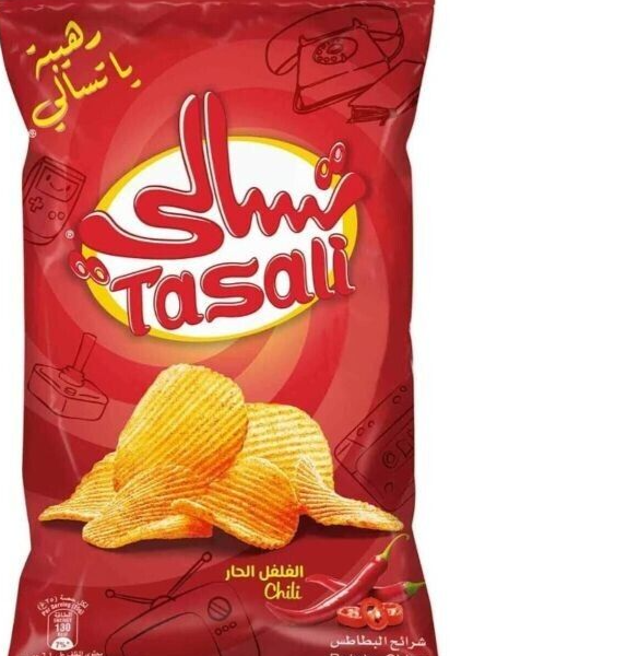 21 Pack X Tasali Chips Hot Chili Flavor • شيبس تسالي حار