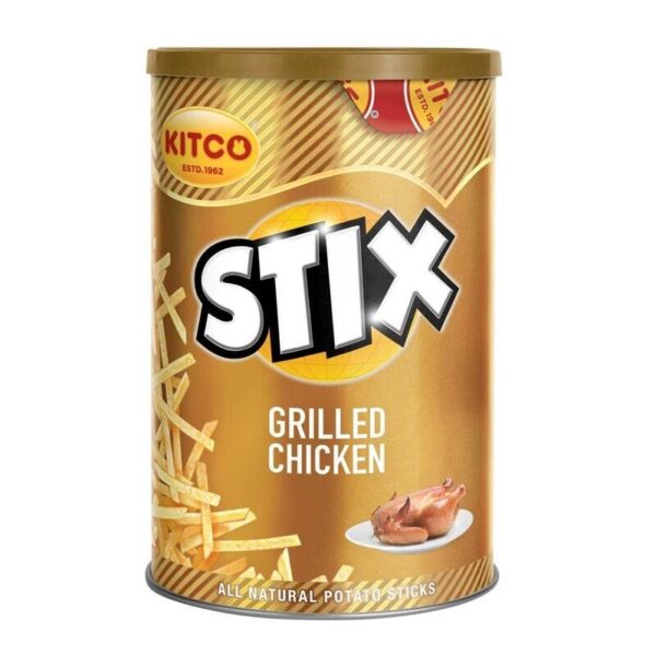 5 X Kitco Stix Grilled Chicken Flavor Natural Potato Sticks 45 Gram