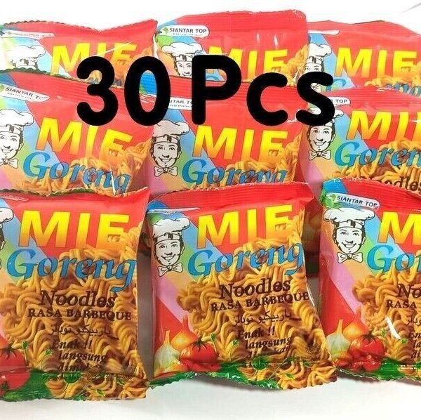 30 Pcs Mie Goreng Snack Noodles Rasa Barbeque  Siantar Top • نودلز شعيرية مقلية