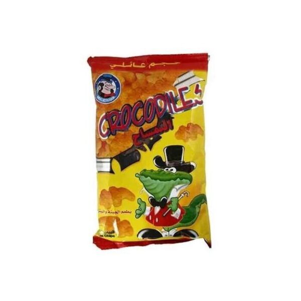 5 X Mr. Chips Crocodile Chips Pizza & Cheese Flavor Family Size 60 Gram شيبس